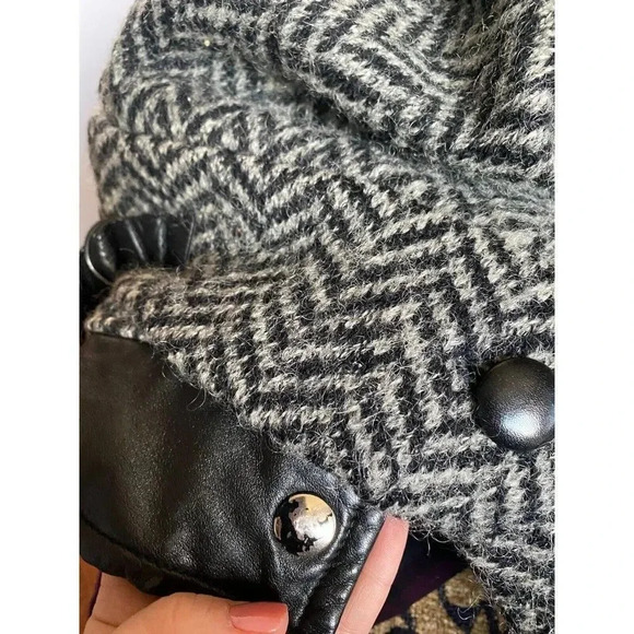 I.B Diffusiuon womens cardigan sweater medium gray black mohair wool blend - Picture 6 of 7